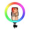 Fornecimento direto da fábrica suporte de lâmpada para fotografia ao vivo equipamento fotográfico lâmpada de beleza lâmpada para live lâmpada anelar de 10 polegadas luz de preenchimento RGB