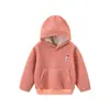 Sudadera de Invierno para Niños con Forro de Polar, Espesa, Cuello Redondo, Sudadera con Capucha de Manga Larga Cálida para Niñas Mayores
