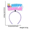 Diadema de Dibujos Animados de Pascua Tela No Tejida Conejo Huevo Primavera Adulto y Niños Suministros para Decoración de Fiesta Pinza para el Cabello Diadema
