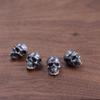 Rey Ciervo Dorado Plata S925 Retro Plata Tailandesa Venta al Por Mayor Hombres Calavera Envejecida Perforada Horizontal Hecho a Mano Accesorios Colgante de Plata