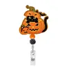 Insignia de Castillo Giratorio de Calabaza Clip Deslizante Brillo Fantasma de Halloween Acrílico Hebilla Retráctil Con Cuentas