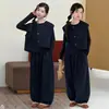 Conjunto de Ropa de Otoño y Primavera para Niñas 2026 Nuevo y Moderno Conjunto de Ropa de Otoño para Niños: Conjunto de Tres Piezas: Chaleco y Pantalones de Pierna Ancha