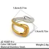 Anillos Populares Europeos y Americanos de Acero de Titanio, Bloqueo de Color Dorado 18K, Diseño Único, Anillos de Acero Inoxidable de Alta Gama al por Mayor