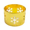 Europeu e Americano Mais Vendido Nova Série de Natal Anel em Formato Fechado Floco de Neve Oco Fivela de Guardanapo Anel de Guardanapo de Metal Fabricante Atacado