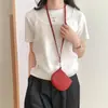 Bolsa para monedas para llevar en el cuello, material de PU suave, bolsa única para guardar labial, llaves y auriculares, tarjetero mini moderno y versátil