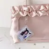Álbum de Fotos Mini Transparente de Trébol de Cuatro Hojas de Dibujos Animados de 2 Pulgadas Llavero Colgante Creativo de Boutique Portatarjetas de Pegatina de Cabeza Grande para Estudiante