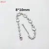 Pulsera de Cobre Puro Plateada en Plata 925 para Montaje de Piedras Preciosas DIY, Pulsera Plateada en Platino, Servicio de Procesamiento para Montaje de Piedras Preciosas en Blanco