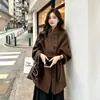Moca de Invierno Nuevo Diseño Abrigo de Lana Cachemira Otoño Invierno Estilo Coreano Abrigo de Lana Doble Cara Mujer