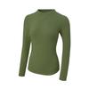 Nueva Camiseta Base de Manga Larga de Polar de Color Sólido para Mujer, Cómoda, Transpirable, Ajustada, Cálida, Chaqueta Interior para Mujer, Otoño e Invierno