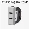 Enchufe de Cinco Agujeros Empotrado Estándar Nacional de Dos y Tres Agujeros Enchufe de Alimentación de CA de Escritorio Módulo de Enchufe Múltiple para Gabinete de Cassette