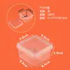 Caja de almacenamiento pequeña cuadrada para artículos varios, caja de embalaje transparente, caja de plástico para piezas de joyería, caja de exhibición para decoración de uñas