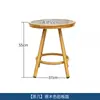 Venda Direta de Fábrica Conjunto de Três Peças Cadeira de Rattan para Varanda de Villa Metal com Textura de Madeira Imitada Cadeira Sofá Popular Hotel Pousada Mesa de Chá e Cadeiras