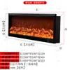 Chimenea Digital Personalizada Llama Simulada Calentador Decorativo de Gabinete Sala de Estar en Casa Chimenea Falsa para TV Empotrada