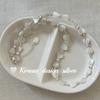 Collar de plata de ley S925 con diseño de estilo coreano, concha, lazo, plata cepillada, roto, apilado, sencillo, para mujer