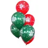 Globo de Navidad de 12 pulgadas Engrosado Globo Decorativo Navideño Impresión de Copo de Nieve Suministros para Actividades de Tiendas de Centros Comerciales