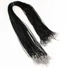 Corda Encadernada Coreana Corda de PU Preta Colar Cordão para Pingente Joias Tecidas à Mão Cordão de Colar Corrente de Suéter DIY Acessórios