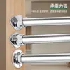 Atacado Espessado 25mm Varão para Roupas Liga de Zinco Base de Flange em Forma de Diamante Suporte de Carga Varão de Pendurar Guarda-Roupa Tubo Fixo Suporte Parede