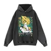Directo del fabricante: sudaderas de moda extragrandes con corte holgado, que presentan un cuello redondo y estampados de dibujos animados
