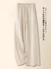 Pantalones de Acetato y Cachemira con Cintura Elástica para Mujer, Pantalones Casuales de Lana para Otoño e Invierno, Nuevo Estilo 2026, Pantalones Largos de Pierna Ancha Estilo Perezoso