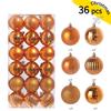 Bolas de Navidad Transfronterizas Juego de 36 Colgante Plástico Simple con Forma Especial Colgante DIY Adorno para Árbol de Navidad Decoración Navideña