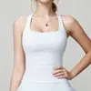 Nuevo Chaleco Deportivo Estilo Transfronterizo de Tela Cepillada con Espalda Cruzada para Mujer, Ajustado de Secado Rápido Casual para Fitness Yoga, Personalizable