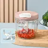 Cortador de verduras de cuerda, máquina mezcladora de puré de ajo, pequeño artefacto para puré de ajo picado, puré de chile cortado, suplemento alimenticio para bebés, máquina de cocina