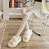 Leggings Grises Otoño e Invierno Estilo Lolita Japonés Medias con Estampado de Lazo Calcetines Térmicos para Mujer