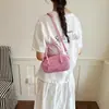 Bolso Boston Transfronterizo de Lujo Ligero, Fresco y Dulce, Bolso Cruzado Diario de Estilo Coreano, Color Bloqueado, Bolso de Hombro con Lunares para el Trabajo