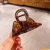 Presilha de Garra de Acetato Estampa de Leopardo Estilo Coreano Novo Modelo 2025 para Penteado Alto na Nuca, Presilha Tubarão para Mulheres com Cabelo Grosso, Acessório de Cabelo