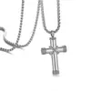 Fabricantes de pingente de cruz de renda com design personalizado fornecimento transfronteiriço joias de aço inoxidável pingente intercolor colar