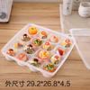 Caja de Panecillos Sushi Pastelería Pan Caja de Pastel de Una Capa Caja de Almacenamiento de 16 Cajas Almacenamiento Compartimentado para Conservar la Frescura Tendencia Nacional