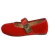 Zapatos planos de suela blanda, de una sola tira 2026, diseño de punta dividida artificial, zapatos Mary Jane artísticos vintage para mujer, para primavera y otoño