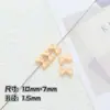 Corbata de moño colorida de aleación, moño pequeño, cuentas sueltas, con cuentas, material para accesorios DIY, cadena para teléfono móvil, pulsera, joyería hecha a mano