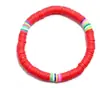 Pulsera Vibrante Roja y Multicolor con Cuentas Hecha con Arcilla Suave Presentando Colores Neón Brillantes y Diseño Divertido Perfecta para Añadir un Toque Divertido y Moderno a Cualquier Atuendo Casual Ligera y Cómoda para Usar Todo el Día Ideal para el Verano