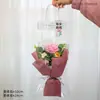 Regalo del Día de la Mujer: Ramo de Girasol de Hilo Tejido a Crochet Hecho a Mano, Flor de Rosa Terminada, Flor Eterna para el Día de la Mujer