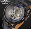 Reloj mecánico manual de negocios retro para hombre, con esfera hueca de 614 días, ganador y ganador.