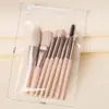 Nuevo Set de 8 Mini Brochas de Maquillaje, Brocha Portátil para Corrector y Base para Principiantes, Brocha para Polvo Suelto, Brocha Herramienta de Belleza