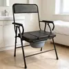 Silla de Inodoro Antideslizante para Personas Mayores, Inodoro Plegable y Móvil para el Hogar, Silla de Inodoro con Reposabrazos para Personas con Discapacidad, Mujeres Embarazadas, Cuidado de la Salud