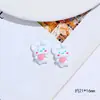 Perro de Orejas Grandes de Dibujos Animados Perro Yugui Resina Accesorios Pequeños Hecho a Mano DIY Pegatina de Nevera de Pegamento de Crema Accesorios para Hebilla de Agujero de Zapatos