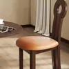 Chaveiro de Madeira Maciça Estilo Vintage Encosto de Cadeira Cadeira Luz de Luxo Cadeira de Jantar de Alta Qualidade Cadeira de Mesa para Casa Penteadeira Cadeira para Maquiagem
