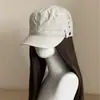 Sombrero de ala plana vintage ligero para equitación para mujer, versátil y casual para el verano, hace que la cara se vea más pequeña, gorra de plato, gorra de artista, gorra con visera para proteger del sol