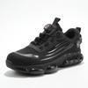 Zapatos de Protección Laboral Tejidos con Mosca Transfronterizos, Zapatos Transpirables y Ligeros con Puntera de Acero Antigolpes y Antipinchazos, Zapatos de Protección Laboral con Botón Giratorio Conveniente