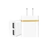 Carregador de Parede USB Duplo 5V2.1A Padrão Americano Porta USB Resistente ao Fogo Carregador de Celular Dupla Face Adaptador de Energia 10.5W