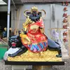 O templo dedicado ao deus da riqueza resina Buda deus da fortuna montado em tigre Zhao Gong Ming Wu deus da riqueza 1,6 metros 1,8 metros