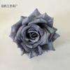 Cabeza de flor de rosa de diamante, tela de seda retro, rosa de esquina, decoración de paisaje interior, flor de simulación, comercio exterior transfronterizo, flor de seda directa