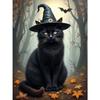 Pintura sin marco de Bruja Murciélago Casa Embrujada de Halloween Transfronteriza Pintura Decorativa para Sala de Estar Mural Más Vendido en Amazon Directo del Fabricante