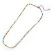 Collares de Cuentas de Semillas Coloridas en Capas, Cadenas de Cuello Hechas a Mano con Cuentas, Cadenas para la Clavícula, Accesorios de Cuello para Primavera y Verano, Para Citas, Joyería al Por Mayor