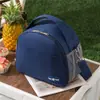 Bolsa Térmica Semicircular Transfronteiriça, Bolsa para Viagem ao Ar Livre e Piquenique, Bolsa de Gelo, Bolsa de Almoço com Alça de Ombro Impermeável, Bolsa Portátil para Lancheira