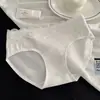 Calcinhas Antibacterianas 10A de Algodão Puro com Cobertura Estendida na Virilha, Confortáveis e Amigas da Pele, Cor Sólida, Simples, Cuecas Femininas de Algodão na Virilha, Cintura Média