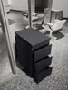 Mostrador de Herramientas para Barbería, Gabinete de Acero Inoxidable de Doble Cara para Salón de Peluquería, Almacenamiento con Cajones y Estante para Secadoras